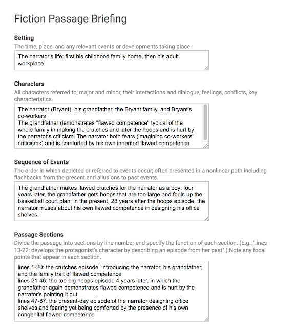 Top SAT Coach Sample Passage Briefing Exercises