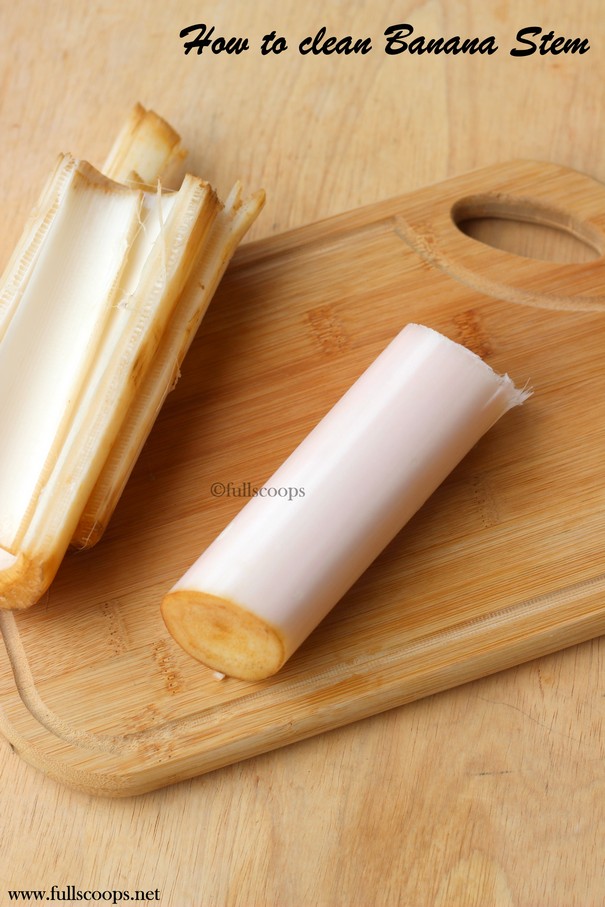How to clean and cut a Banana Stem Full Scoops A food blog with