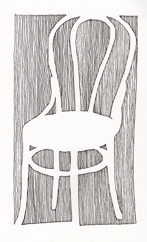 Pen, Pencil, Paper—Draw! Contour drawing of a chair