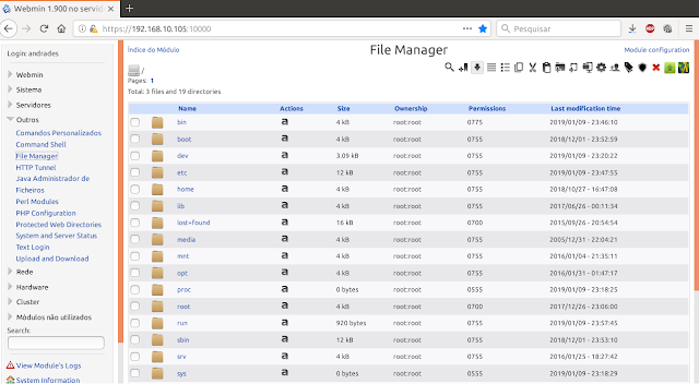 Webmin - Administrador de Sistemas - Dicas Linux e Windows