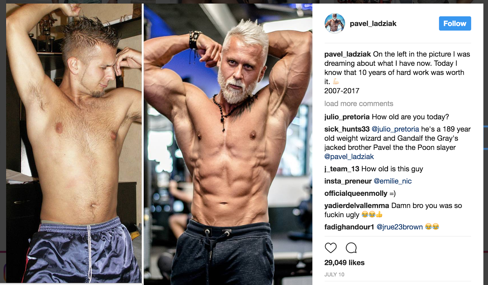 Geezercise Amazing Transformation Pavel Ladziak