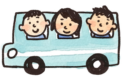 バス旅行・遠足のイラスト