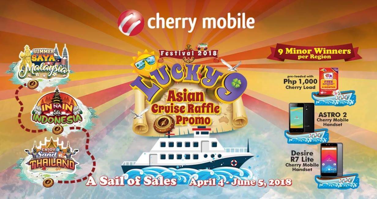 Cherry Mobile Announces Festival 2018 Lucky 9 Asian Cruise Promo