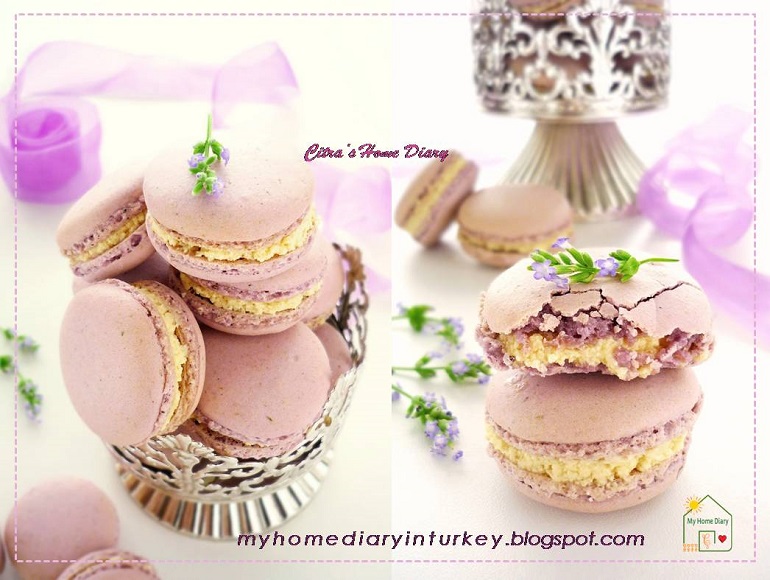 Citra's Home Diary Lavender Macarons with honey lavender white