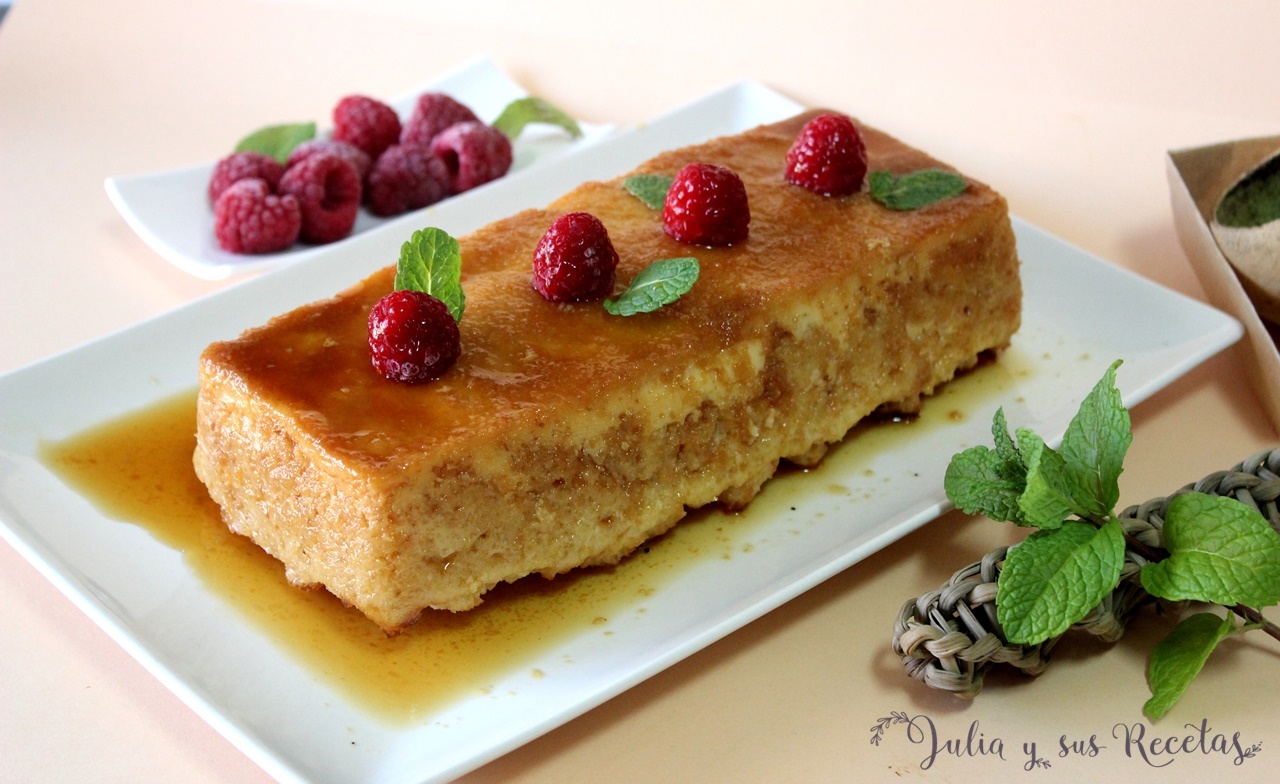 JULIA Y SUS RECETAS Pudin de pan con aroma de limón, sin gluten