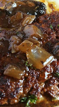 Comfort classic, the BEST Salisbury steak recipe made with ground beef in a rich, meaty mushroom gravy. Better than mom used to make!