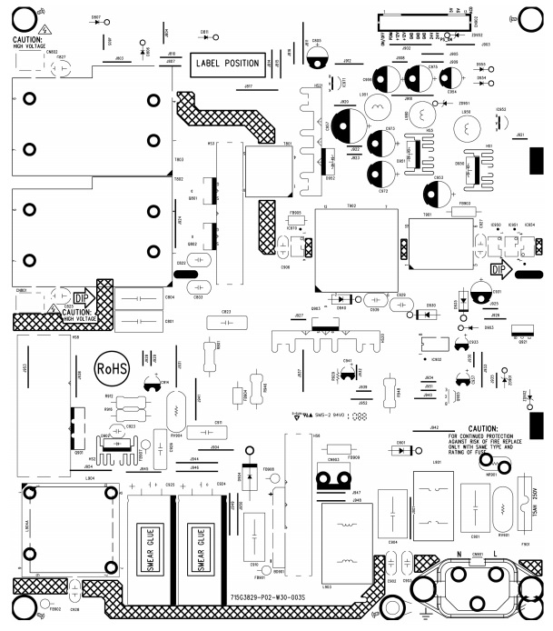 Electro help: 715G3829P02 LCD TV power supply circuit diagram