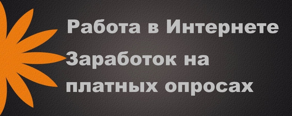 Работа в Интернете. Заработок на платных опросах. Подработка на платных опросах.