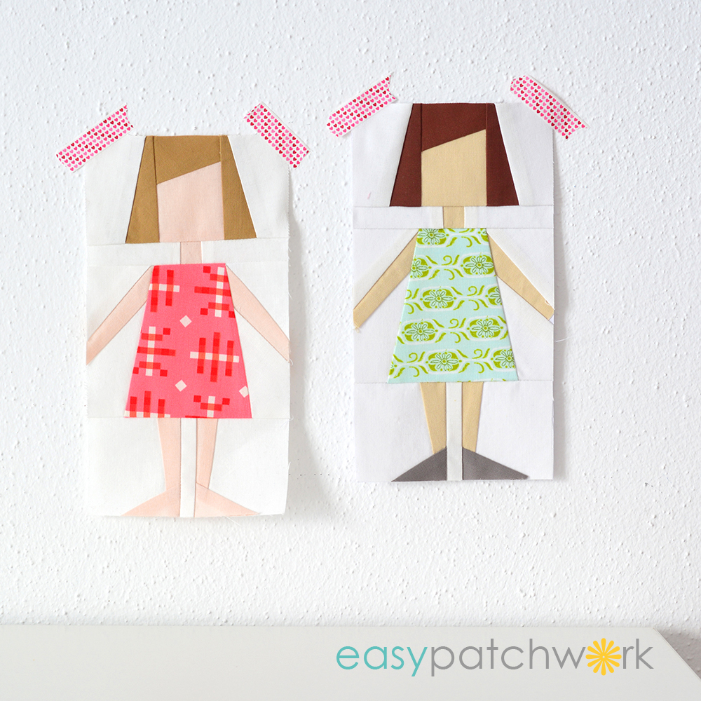 easypatchwork with Karen Ackva paper dolls pattern