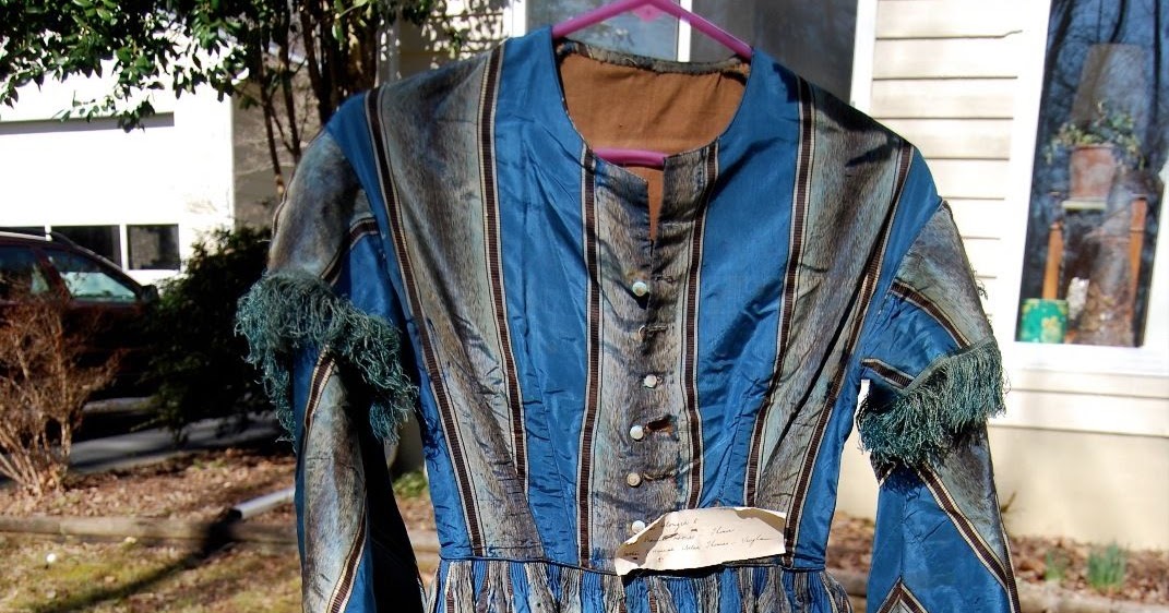 All The Pretty Dresses: American Civil War Era Striped Blue Dress