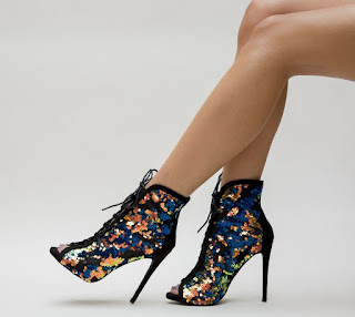 Botine Miranda Multicolore din paiete Botine Miranda Multicolore din paiete
