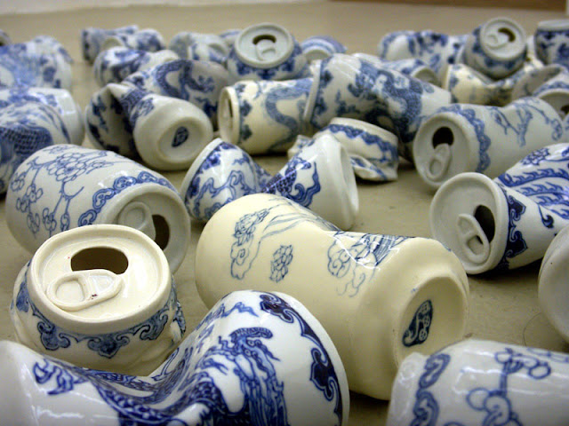 脳が混乱？陶器でできた空き缶【a】中国の芸術家のレイ・シュウ