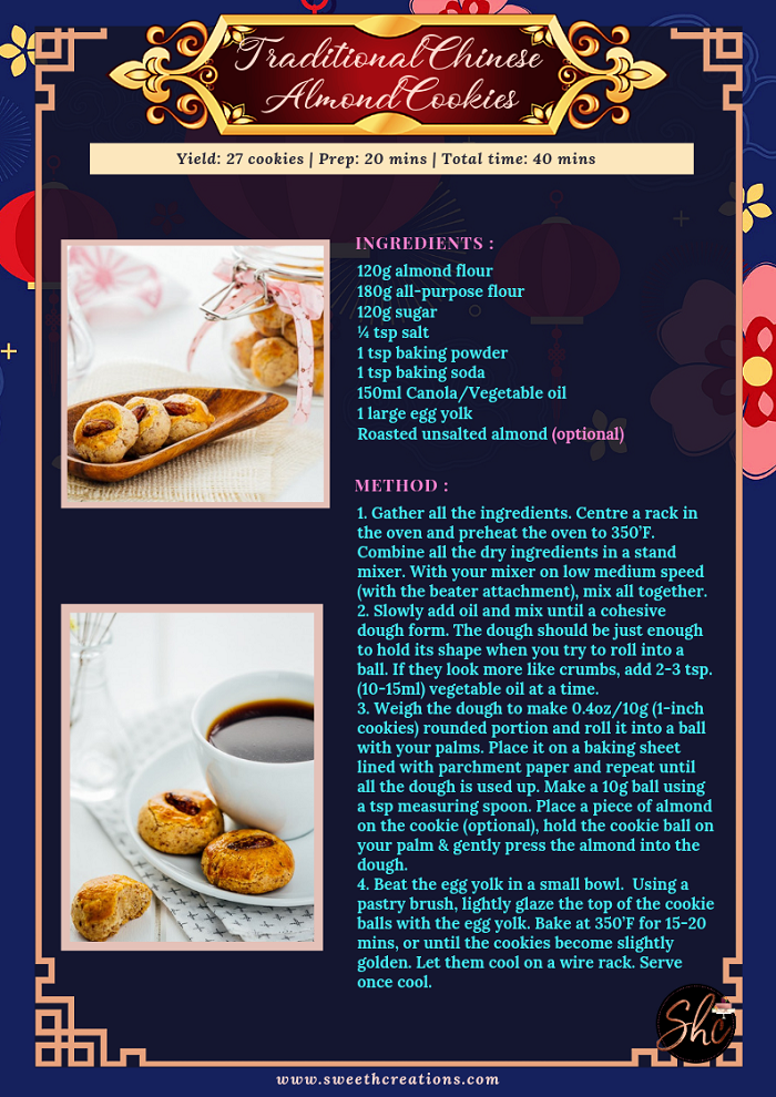 SHC’s Top 10 Chinese New Year Homemade Dessert Recipes TRADITIONAL CHINESE ALMOND COOKIES RECIPE