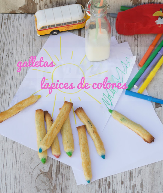 Galletas lápices de colores