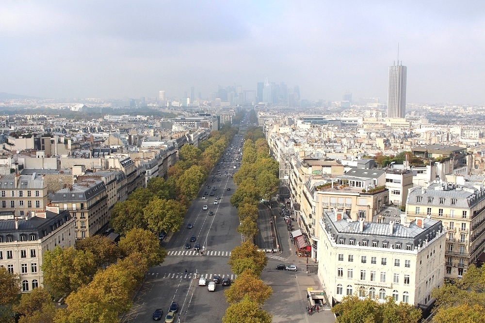 view from arc de triomphe