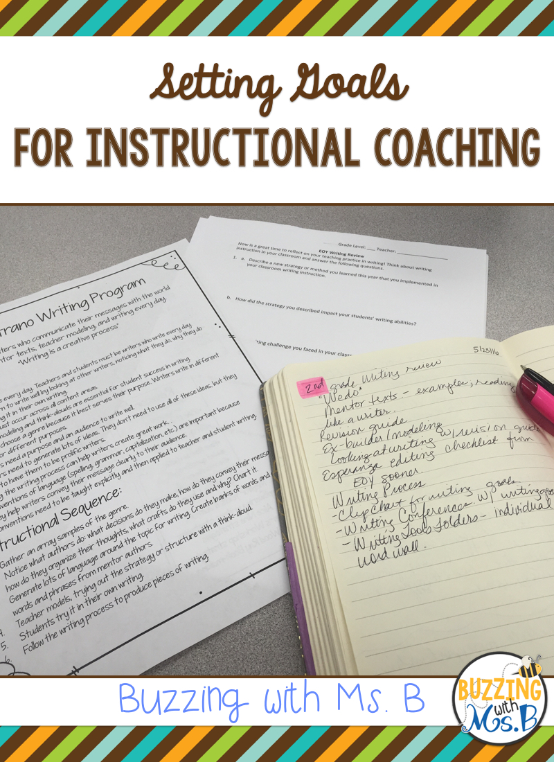 Setting Goals as an Instructional Coach: Part One of the Start-Up Guide  Series - Buzzing with Ms. B