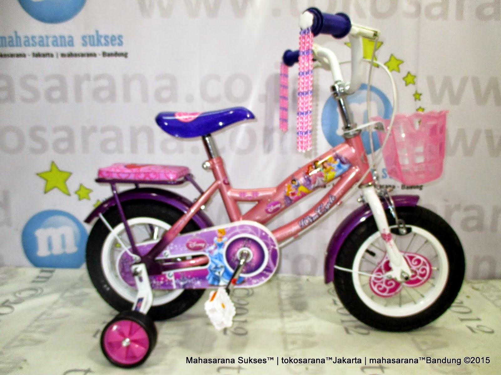 Sepeda Anak  Wimcycle Disney  Princess 12 Inci Lisensi 