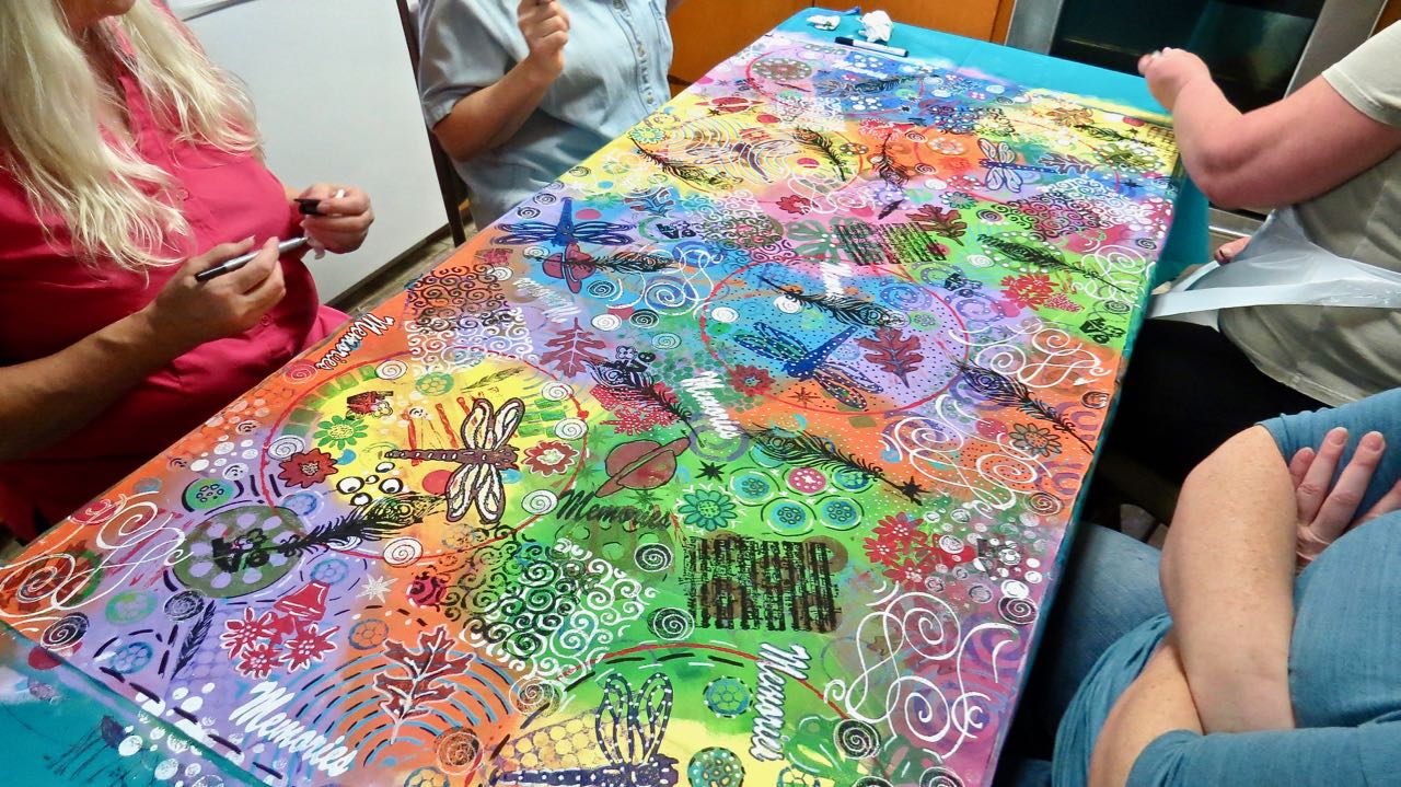 LuAnn Kessi Messy Painted Canvas...