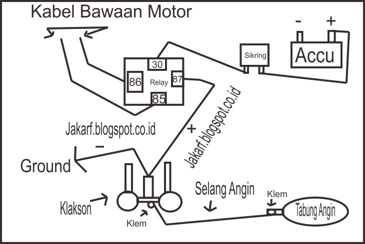Cara Memasang Klakson Angin Freng Pada Motor Jaka Rf Just Sharing