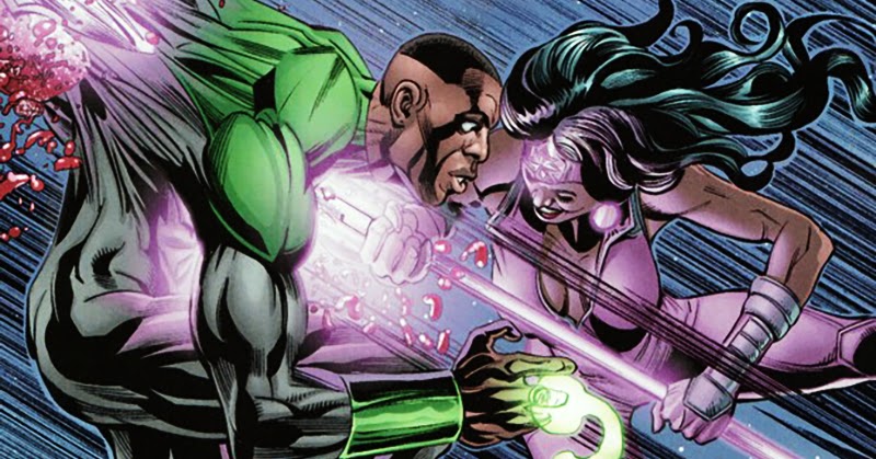 1. John Meets Fatality After the unfortunate incident of destroying Xanshi, John couldn't forgive himself for years, and he even attempted suicide. John was able to forgive himself because of the only survivor from Xanshi's planet, Yrra Cynril, aka Fatailty. In Green Lantern Vol 3 #156 John Stewart and the original Green Lantern, Alan Scott, stop a whole group of armed robbery in New York City. He then visited Fatality in a prison where he showed his remorse but Fatality was unfazed by it & vowed to kill him.