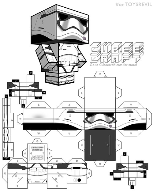 Theforceawakens Stormtrooper As Paper Toys From Gus Santome Cubeecraft - cubeecraft brawl stars