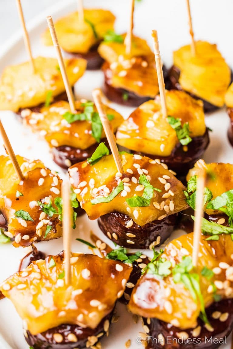 sesame pineapple sausage bites CookPed