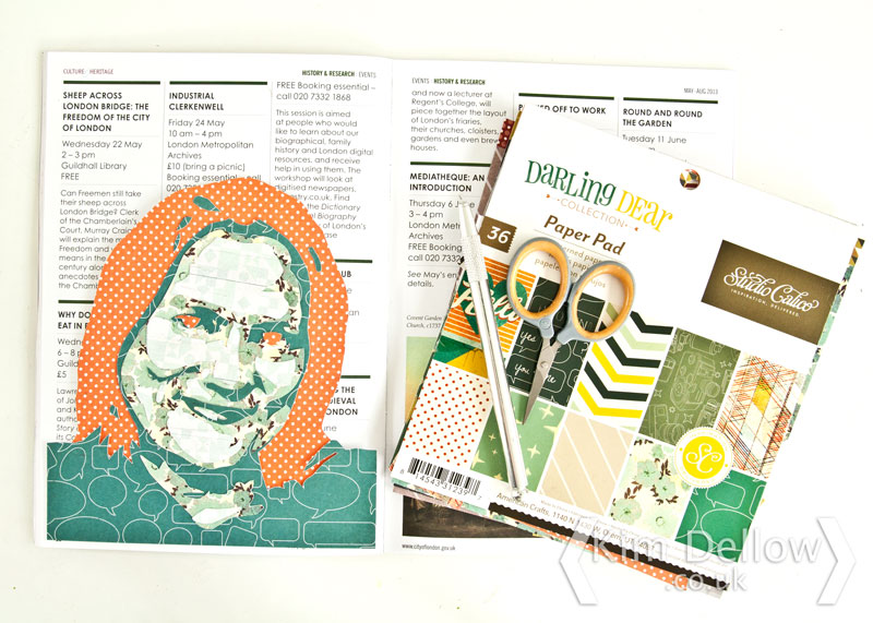 Collage Selfie made from Studio Calico papers Collage Selfie made from Studio Calico papers
