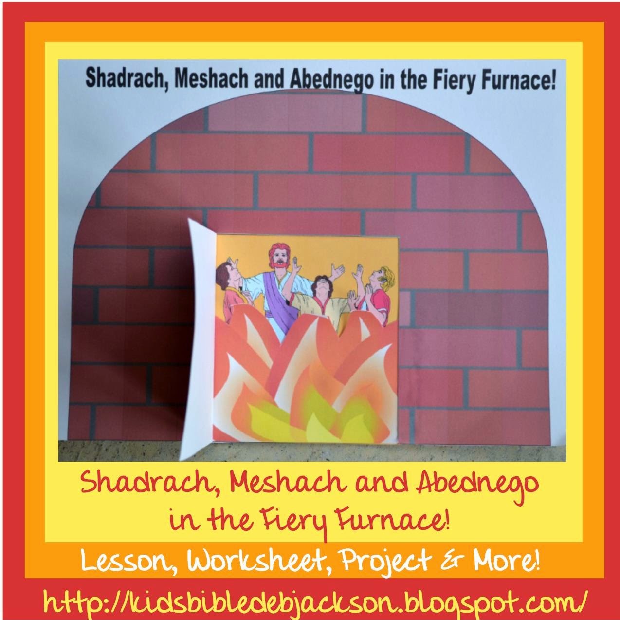 Daniel #Biblefun #cathyscorner #OTBiblelesson http://kidsbibledebjackson.blogspot.com/2014/05/shadrach-meshach-and-abednego-fiery.html