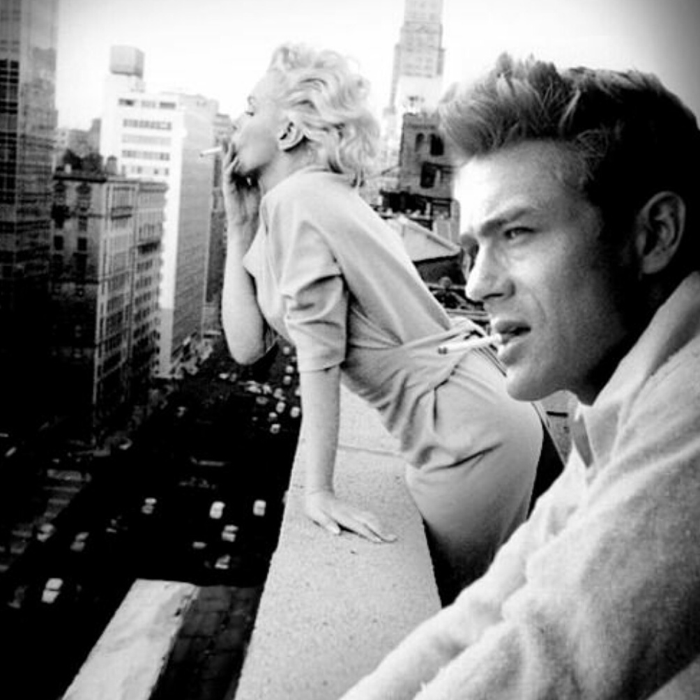 James Dean #Marilyn Monroe #actors #movies #cinema #film industry #Hollywoo...