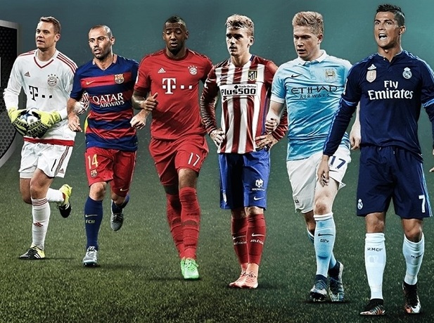Equipo ideal del Año de la UEFA 2015: nominados