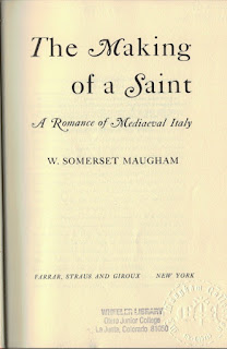 title page of The Making of a Saint 1966