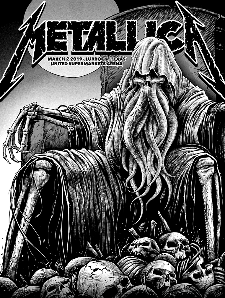 INSIDE THE ROCK POSTER FRAME BLOG Metallica Lubbock Print By Maxx242