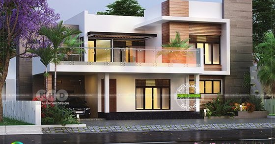  3  bedroom  2650 square feet modern  flat roof house  Kerala 