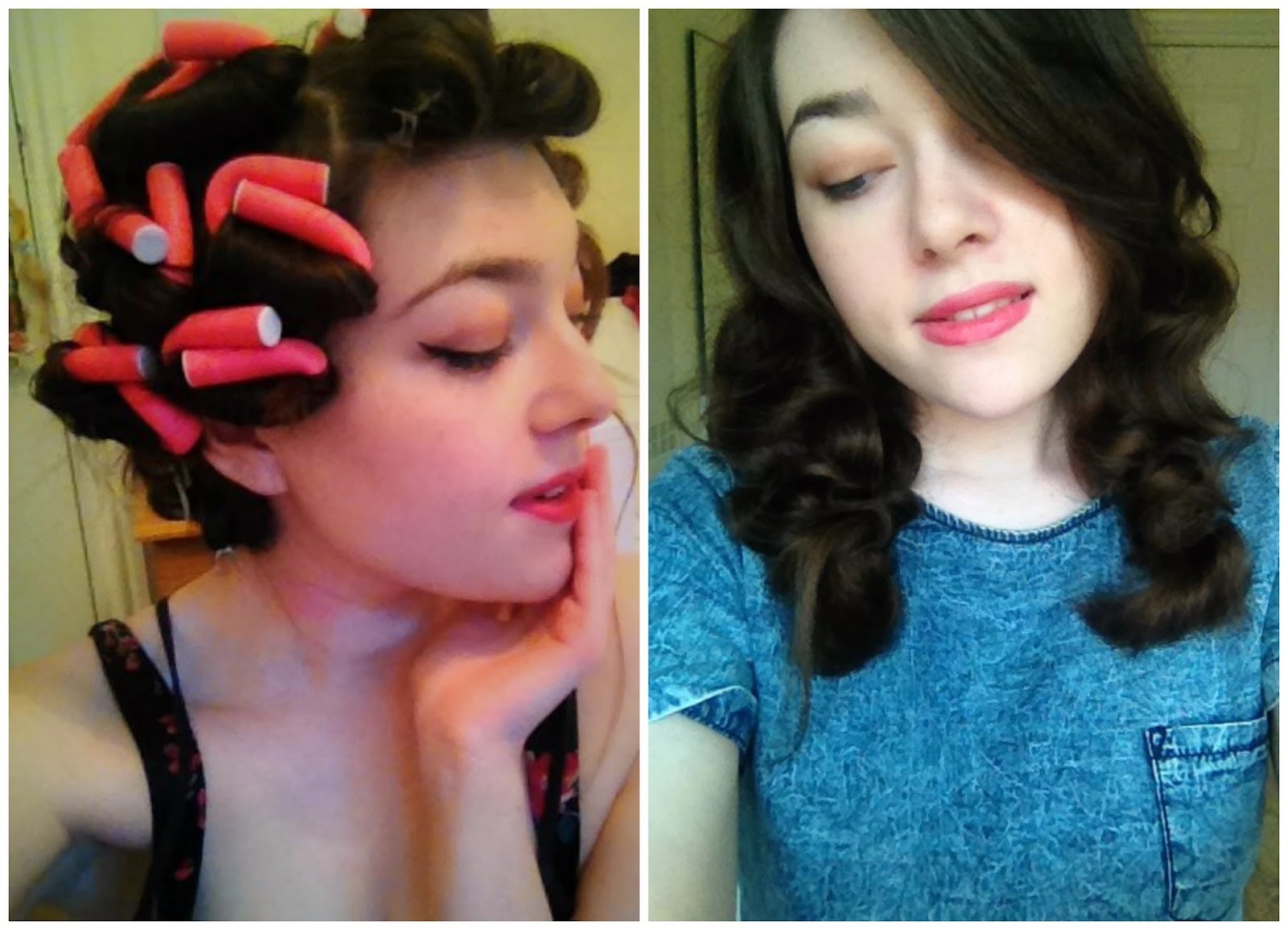 Vintage hair style using bendy rollers // brush out S J M W E L L