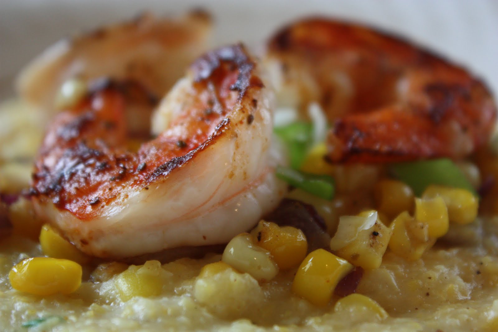 Shrimp and Grits with Roasted Corn