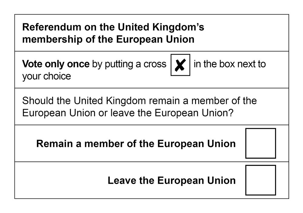 Brexit referendum ballot