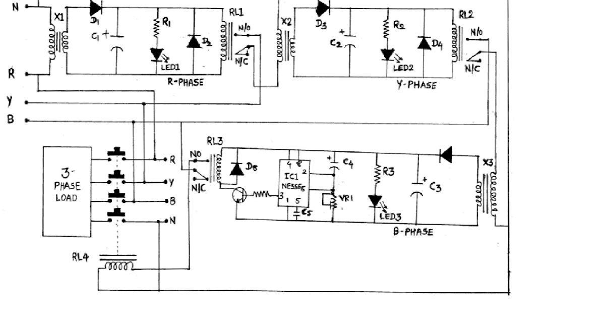 Three Phase Appliance Protector: Load Protector circuit