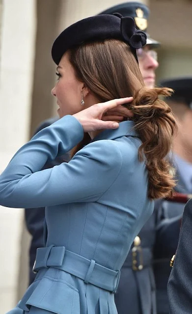 Catherine, Duchess of Cambridge, Honorary Air Commandant attended a church service to celebrate 75th anniversary of the RAF Air Cadets at St Clement Danes Church