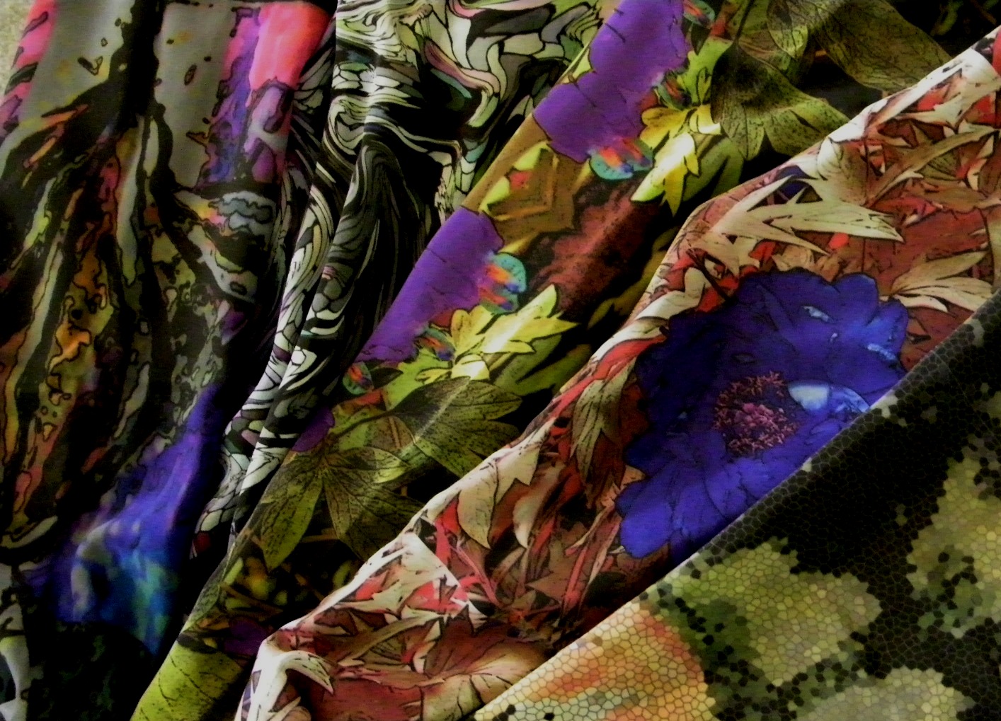Debra Dolores Fabric Designs Silk Fabric Samples