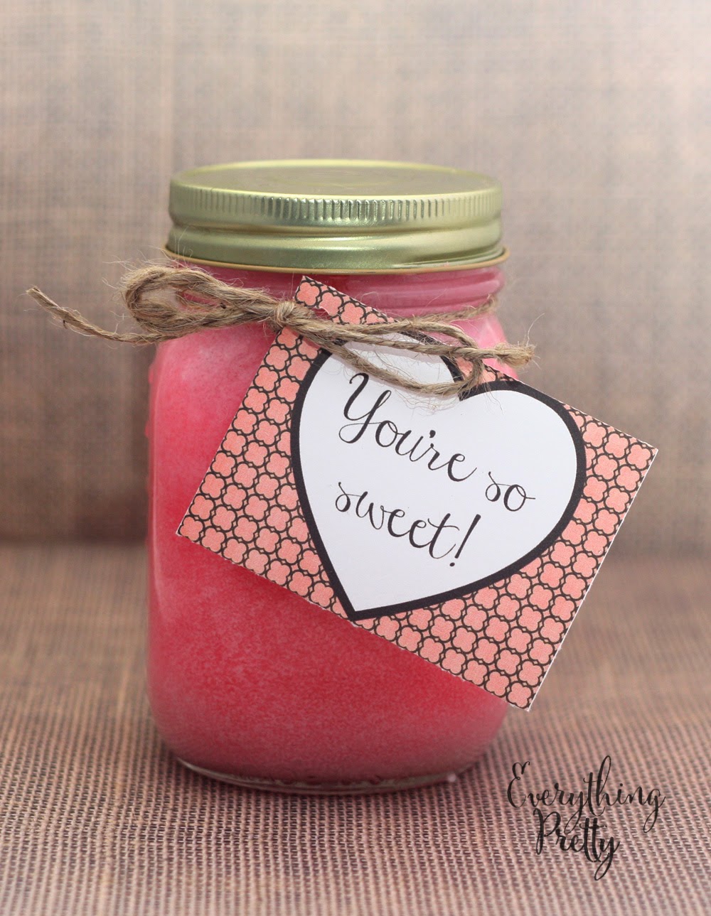 Easy Pink Sugar Scrub Valentine's Day Gift with Printable ...