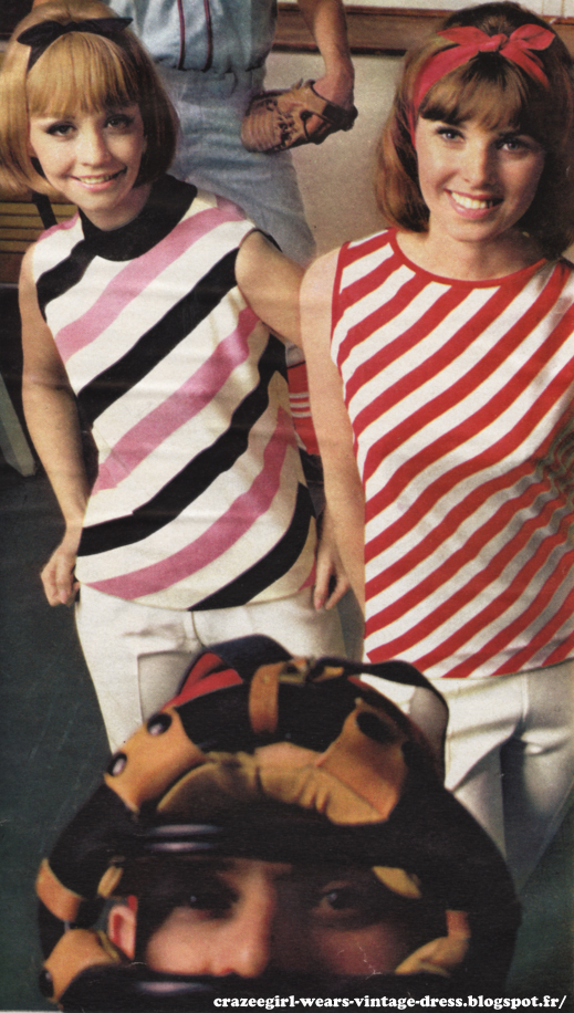 striped stripe knit top sleeveless sweater jumper 1964 60s 1960 twiggy 