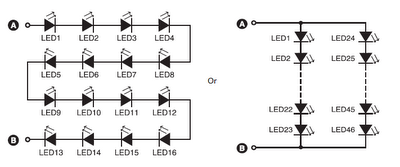 16-LED/46-LED CIRCUIT COMBINATION SCHEMATIC DIAGRAM | Wiring Diagram