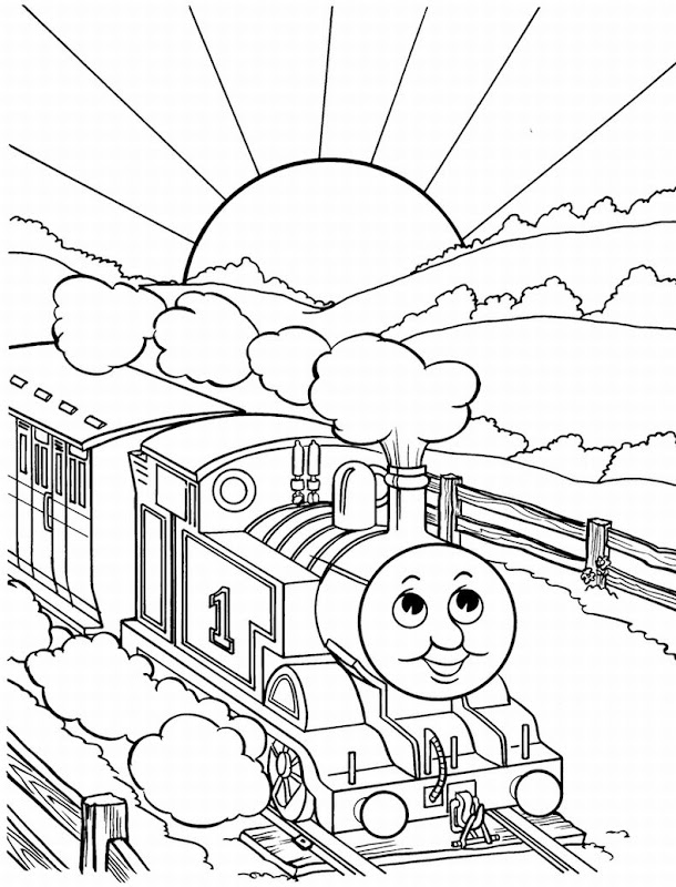 Thomas Train Coloring Pages title=