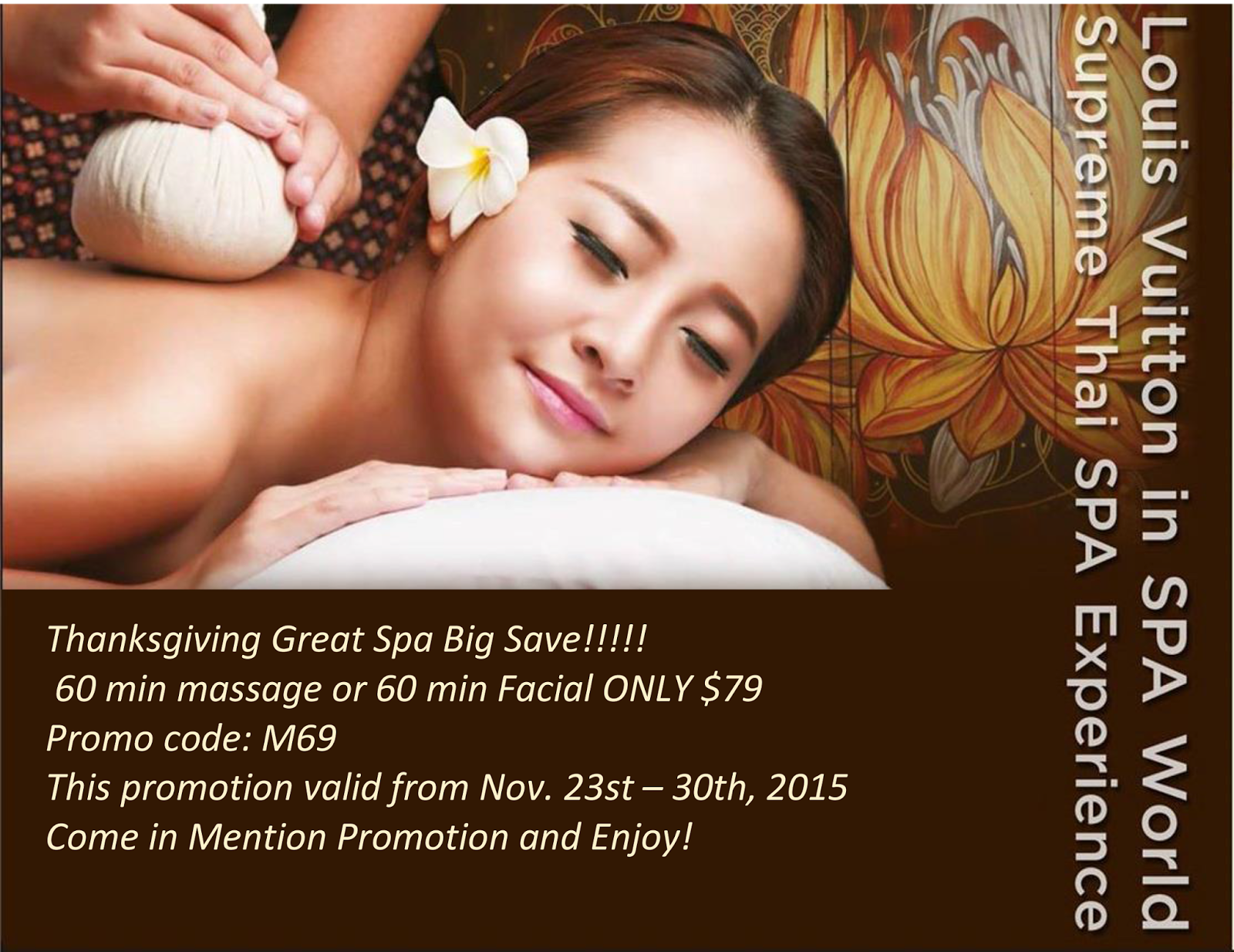 Thanksgiving Spa Specials Fifth Avenue Thai Spa 5 East 57 St New York