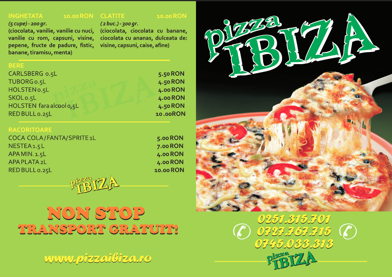 Orasul Craiova Comanda Pizza Craiova Pizza Masetti, Celentano,Rossi,La Maschera, My Way