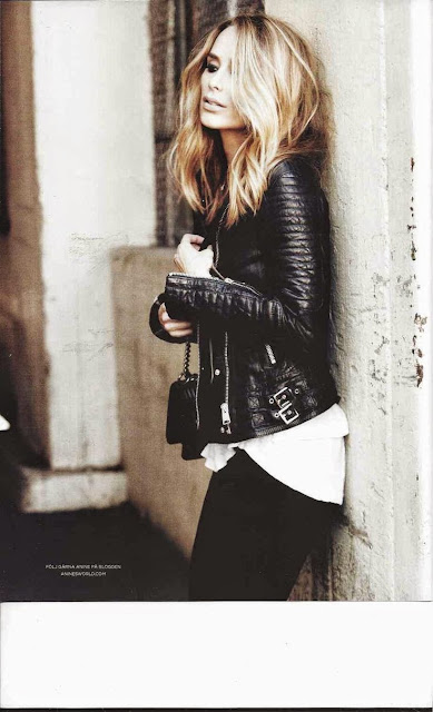 Street style | Edgy black leather jacket | Just a Pretty Style