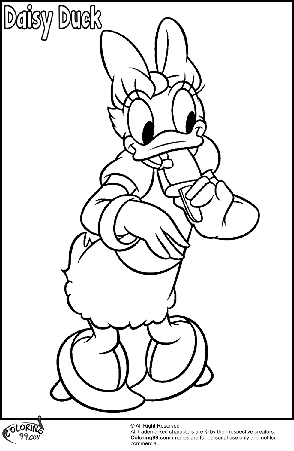 daisy duck coloring pages - photo #40