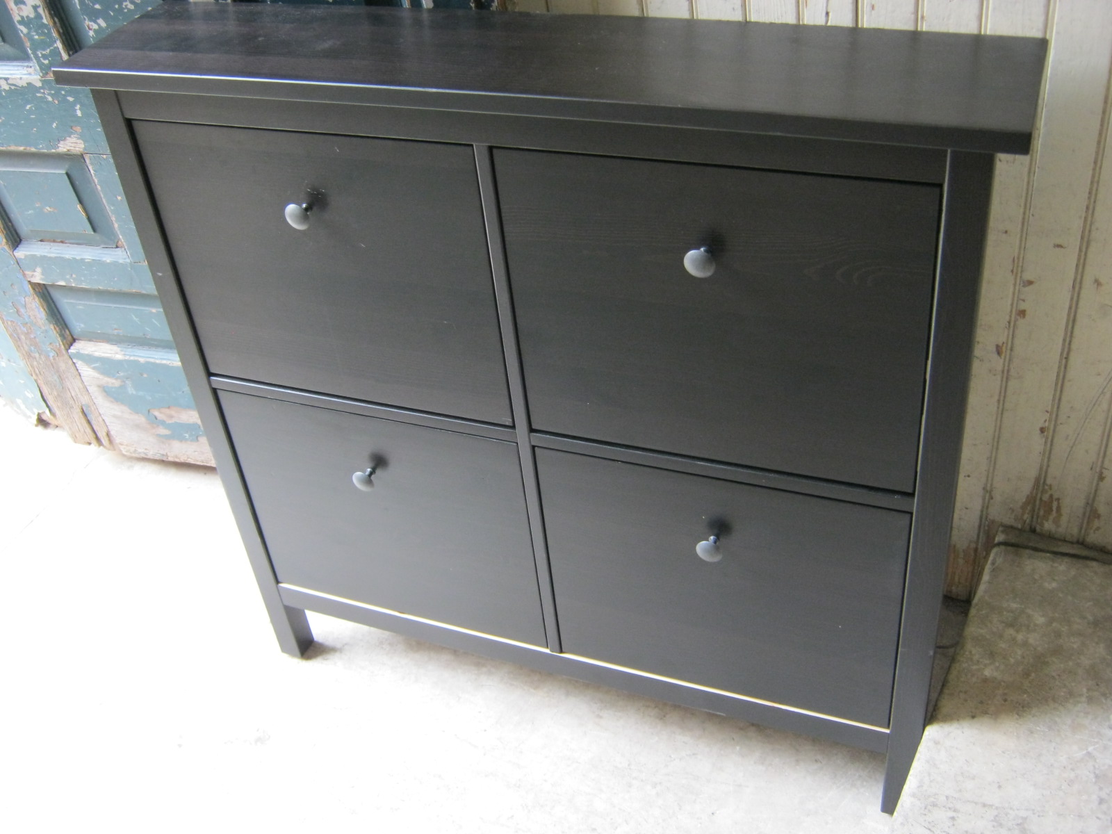 Uhuru Furniture & Collectibles Black Ikea Shoe Rack SOLD