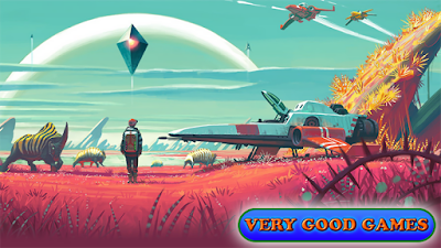 A banner forthe review of No Man's Sky- a game for PS4 and PC