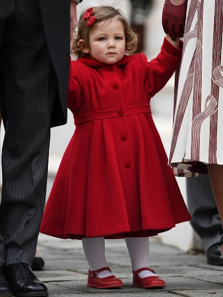 Princess Charlene, Princess Caroline of Hanover, Princess Stephanie, Princess Alexandra, Louis Ducruet, Andrea Casiraghi, his daughter India, Tatiana Santo Domingo, Sacha Casiraghi, Charlotte Casiraghi, Pierre Casiraghi and Beatrice Borromeo